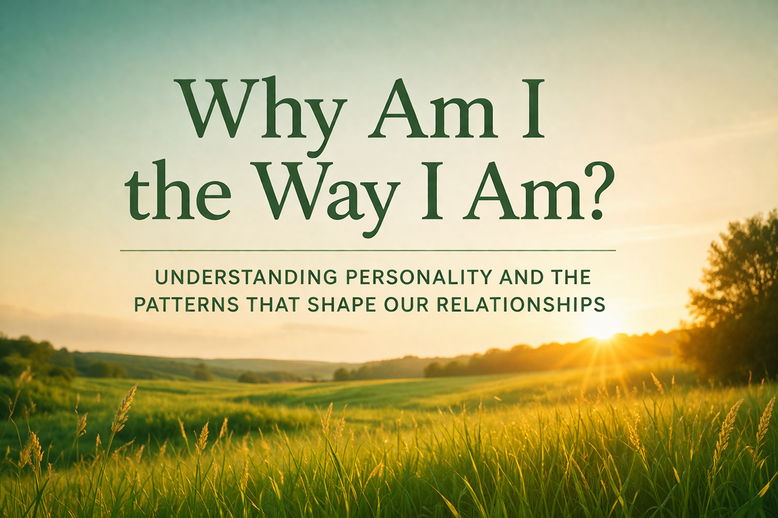Why Am I the Way I Am? Understanding Personality and the Patterns That Shape Our Relationships