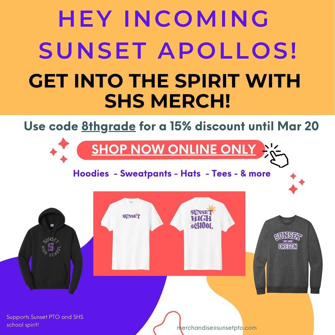 APOLLOS, STEAL THIS DEAL! In honor of our incoming class of 2028, all merchandise is 15% off! Link in bio!

Promo code:8thgrade