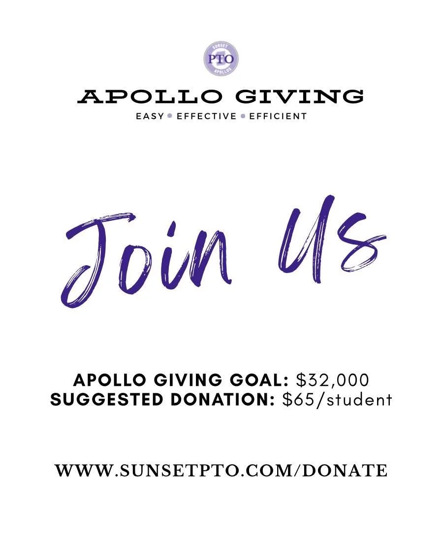 Time to put this baby to bed!  There's still time to support the students, staff &amp; classrooms of Sunset High School.  Join us in our Apollo Giving effort at www.sunsetpto.com/donate (link in bio!). 💜