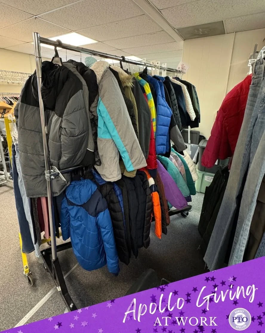 Our annual PTO budget includes a $1000 donation to the @beavertonsd  Clothes for Kids.  This valuable program provides free clothes, shoes &amp; coats for all Beaverton School District students. 

Once again, our Apollo Giving donors allow us to SAY 