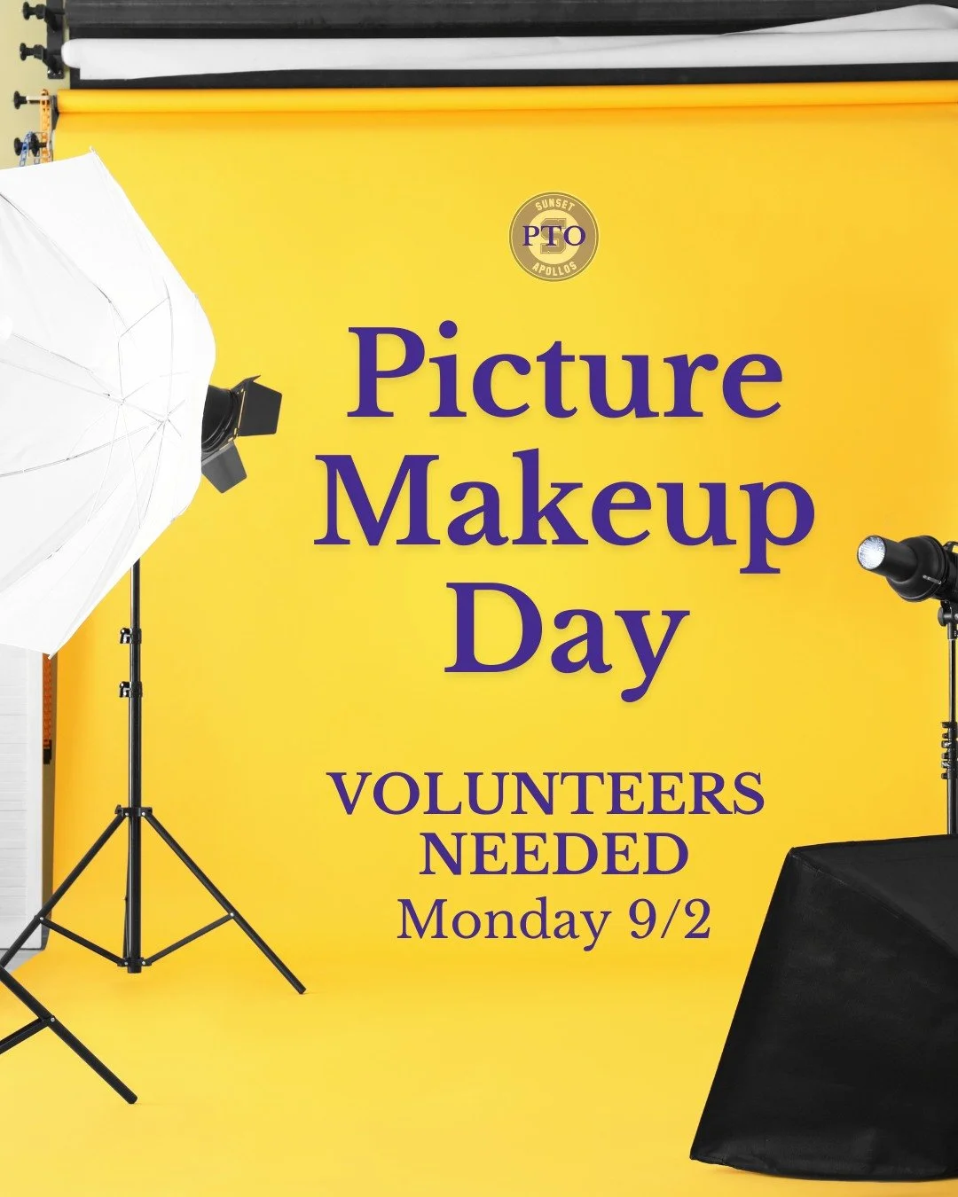 📸 VOLUNTEERS NEEDED! 📸 Sign-up for a shift to support Sunset's Picture Makeup day on Wed, 9/2. Raptor background check required.  Link in bio!