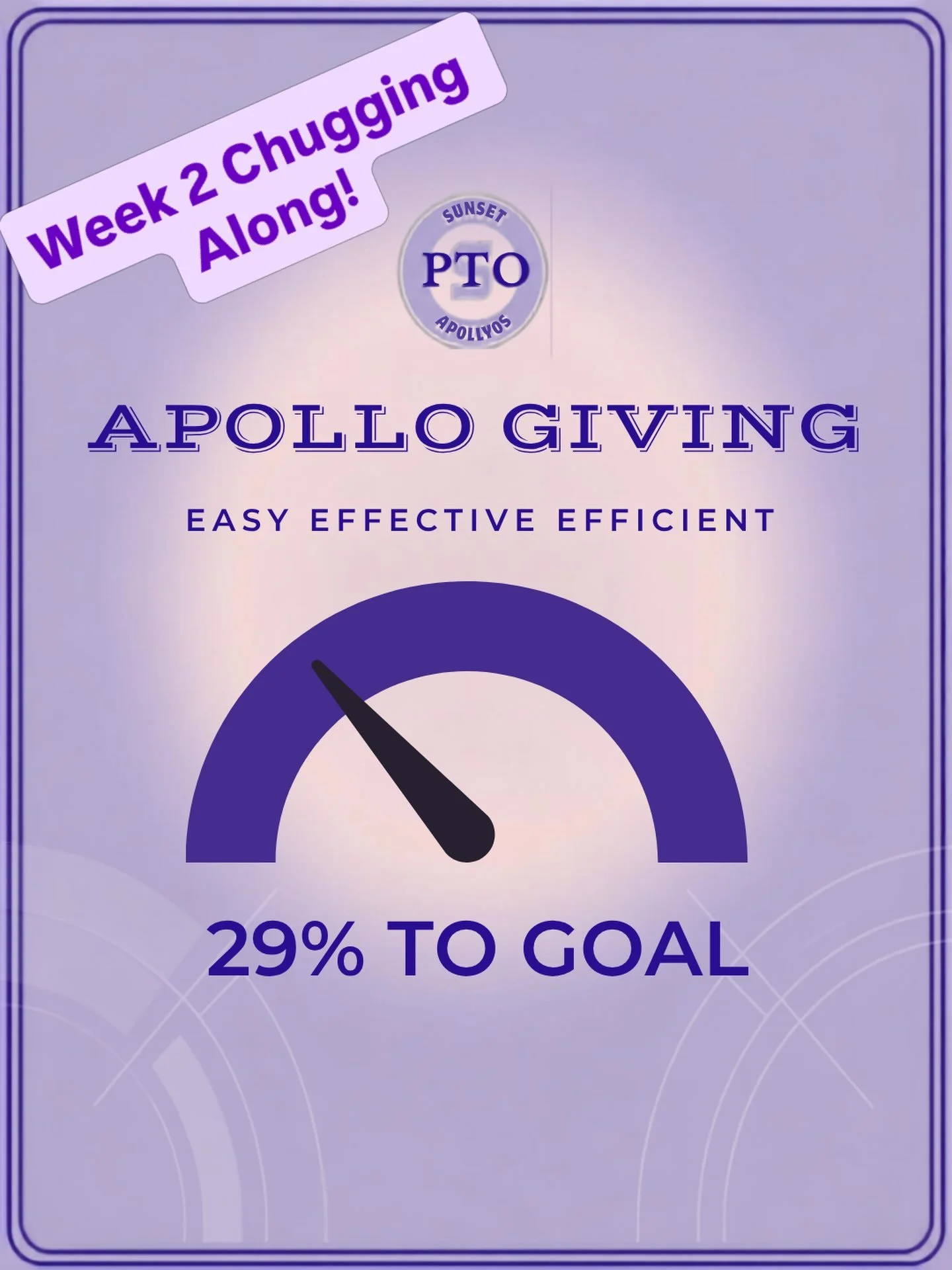 Let&rsquo;s go Apollos! We are chugging along. Help us reach our goal at the link in our bio. SunsetPTO.com/donate