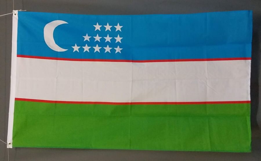Uzbekistan flag 5x3' / 150 x 90 cm Brand new printed polyester — Flag Monkey
