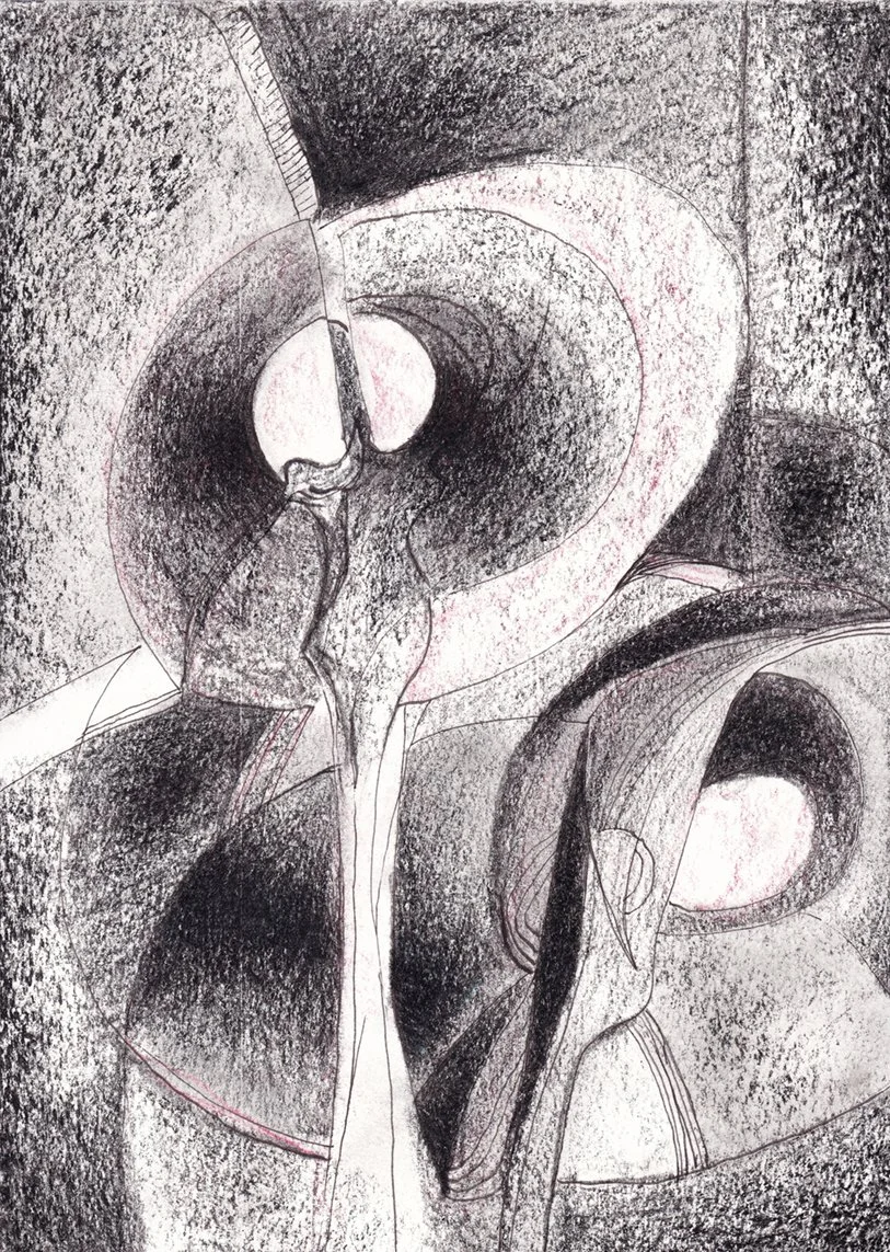 Growth. 2026. Ink, crayon, paper. 29,5 x 21.