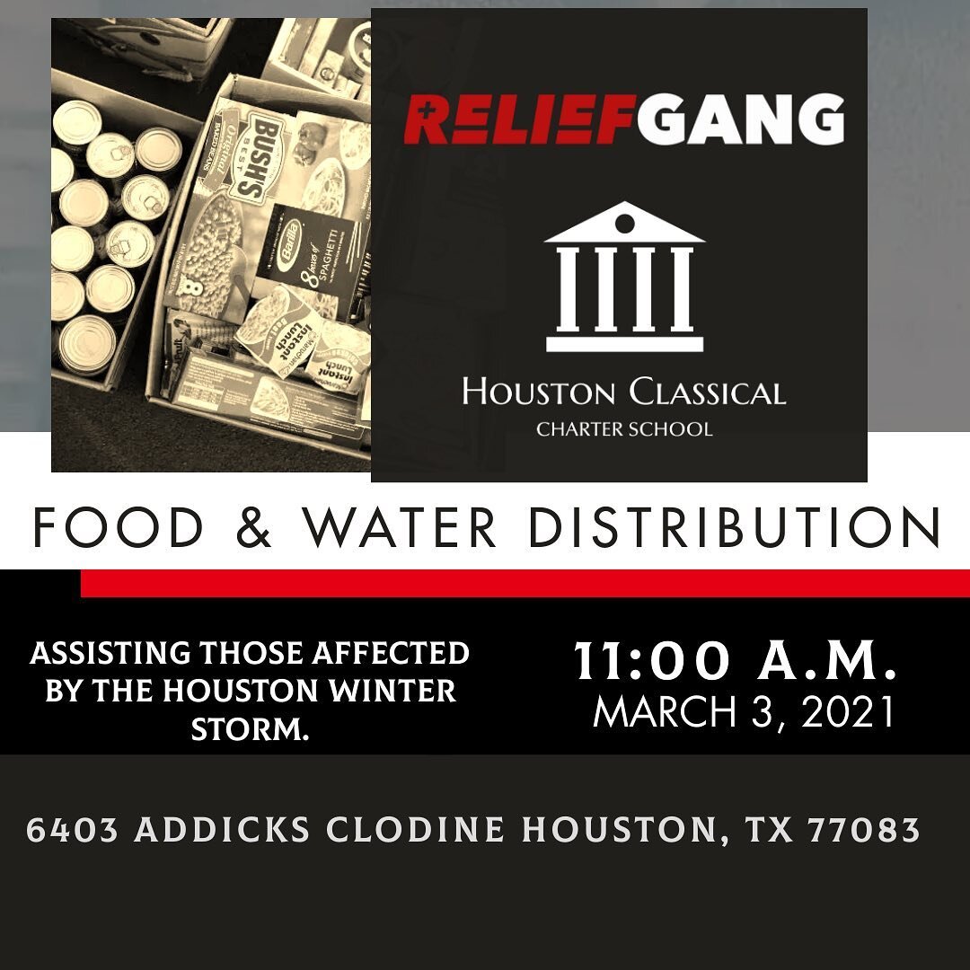 Tomorrow! Alief we have you covered! We are partnering with @houstonclassicalcharter to distribute items to families in need. Items distributed until supplies last.  #weareone