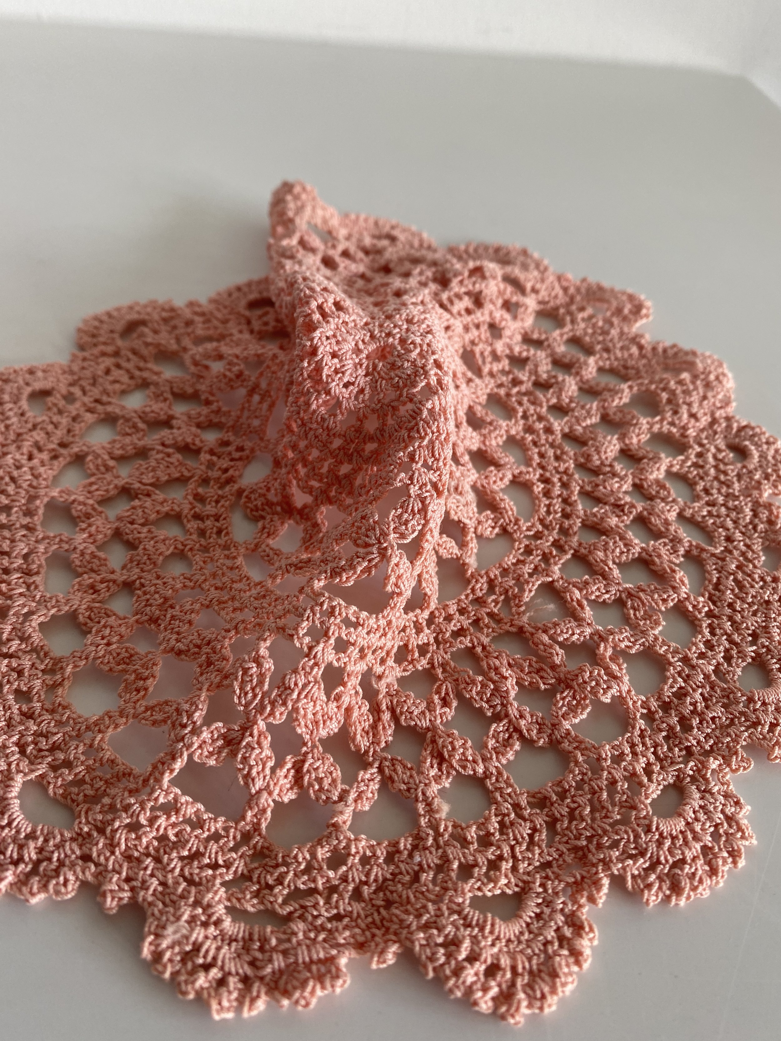 Handmade Pink Lace Doily
