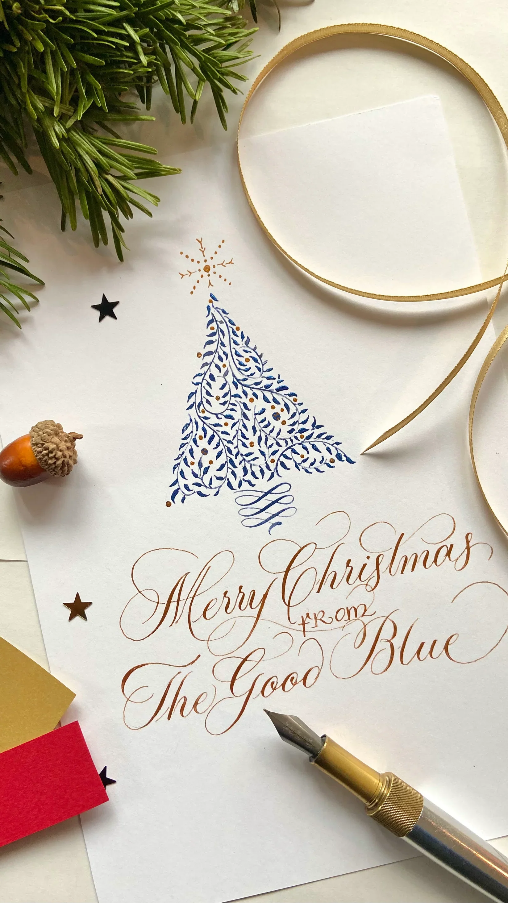 Christmas Calligraphy Workshop With The Good Blue