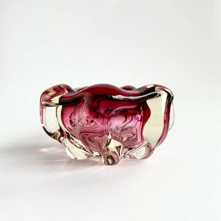 Pink Art Glass Bowl