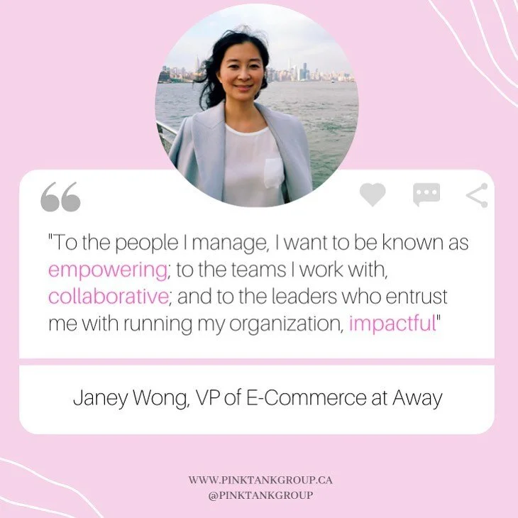 A sneak peek at our upcoming feature with Janey Wong, VP of e-commerce at Away. 

She absolutely nails the multifaceted layers that come with leadership. It&rsquo;s hard to balance the need for accountability but also create a sense of empowerment fo