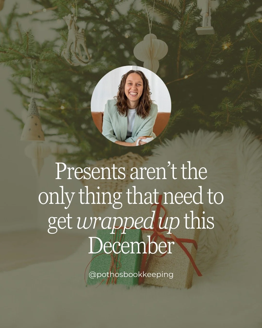 Don't forget to wrap up your bookkeeping too! 😜

On the topic of wrapping, are you the gift wrapper in your family?!

🎁 Personally, I like to do the gift wrapping using saved wrapping paper from past gifts and making sure all corners are perfect.