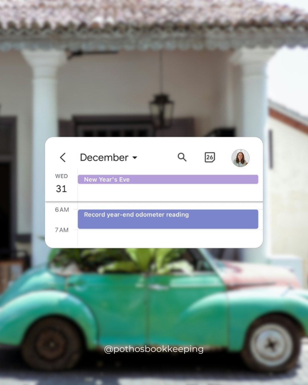 Before you head out to your New Year's Eve party this evening, I need you to do one thing...

Record. Your. Odometer. 🚗

If you're self-employed and drive for business, you *need* an accurate mileage log.

Jot down your odometer reading on 12/31/25 