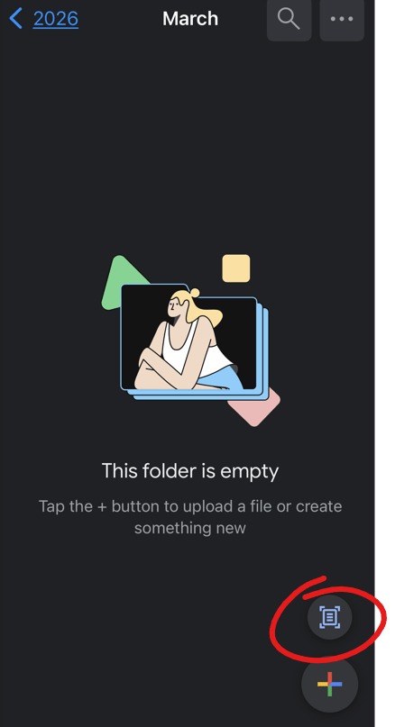 Select scan document in bottom right corner