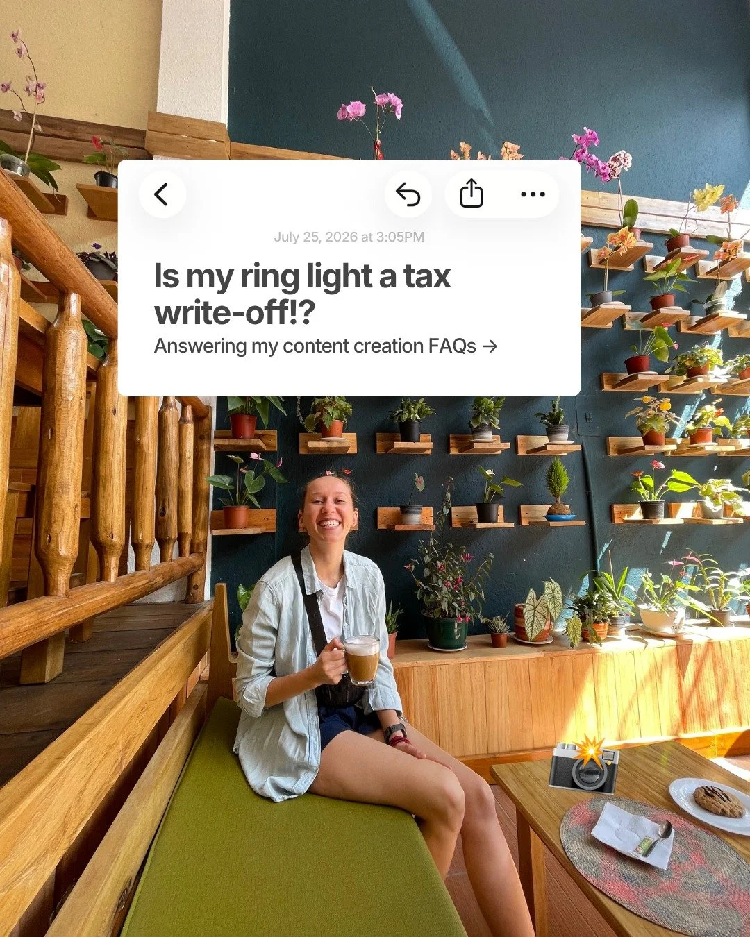 In the big 2026, it feels like every small business owner has to be a content creator... but if you do things by the book, those content creation expenses can be tax write-offs too! 🤭