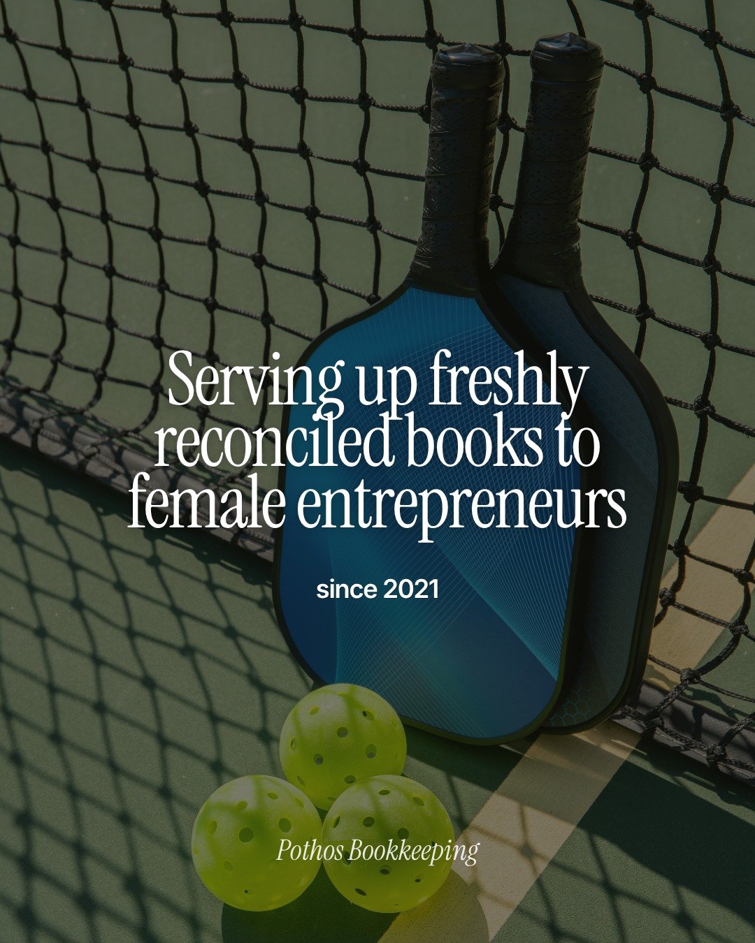 Your bookkeeping needs a line judge...

You know, someone to make sure all those deposits, expenses + account balances actually ended up where they were supposed to! 🤭

At Pothos Bookkeeping, I'm proud to have been serving up clean, organized books 