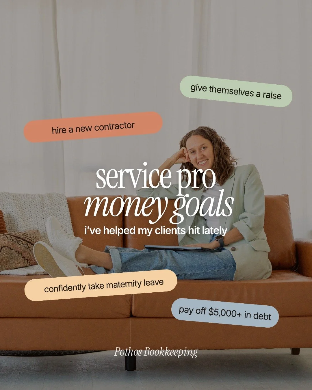 Celebrating all of my clients who did the uncomfortable work of diving into their numbers and figuring out a plan to hit their goals!

Things like paying off your debt or hiring a new SEO contractor without stressing about how you can afford them don
