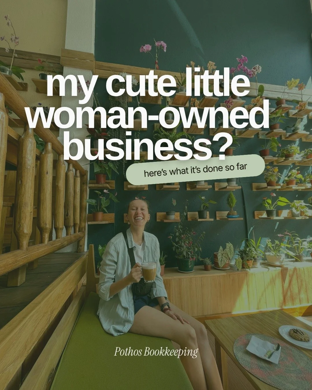 My cute little woman-owned bookkeeping business?! 

The one that changed my life, pays my bills, supports other female business owners, and gave me the life I used to dream about? 👀

Women don't talk about our wins enough, so today I'm officially ~b