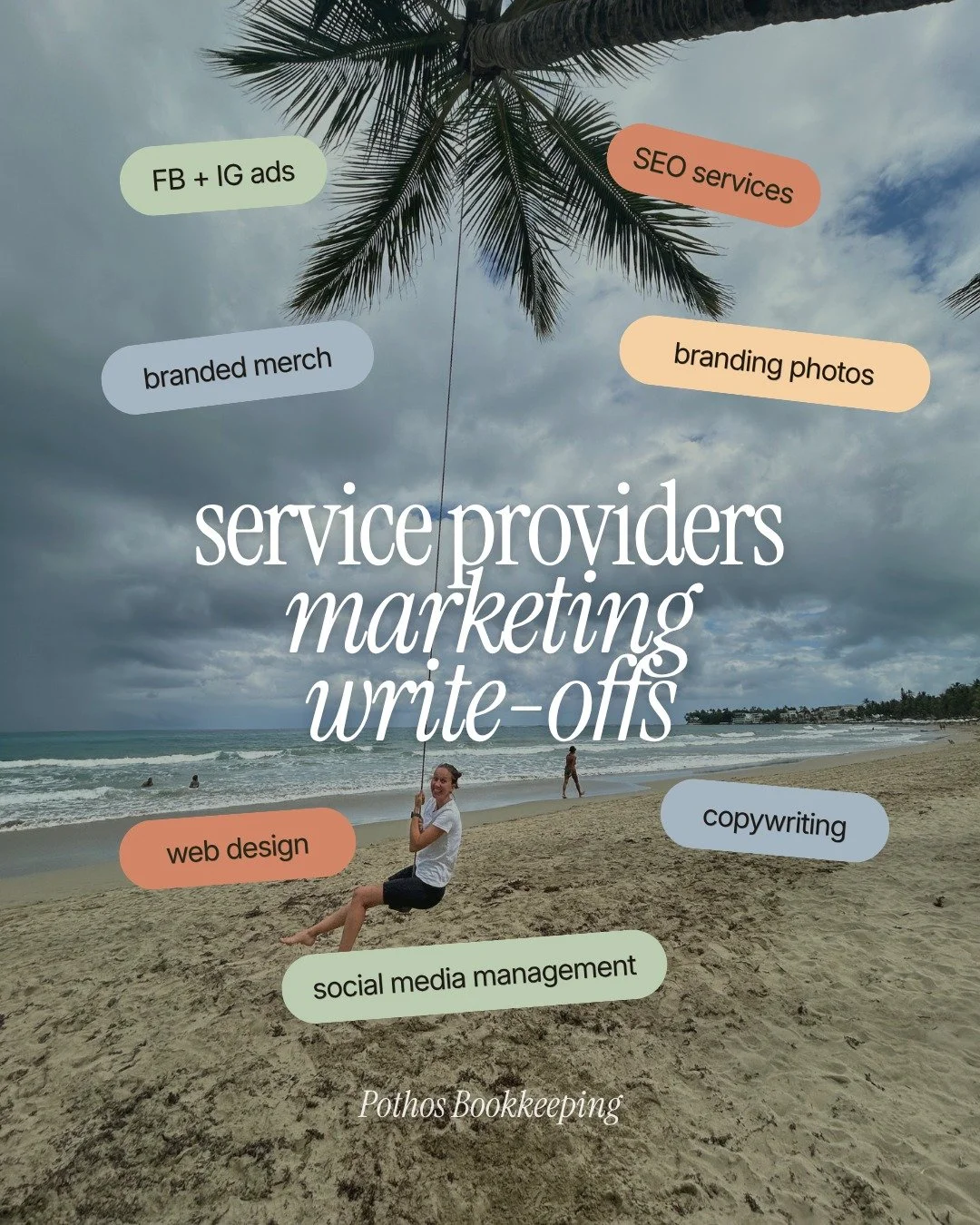 The bookkeeper in me wants to make sure all your marketing expenses are ordinary + necessary and properly documented...

The entrepreneur in me is addicted to the feeling of a fresh brand shoot, some clean SEO, a new logo, and seeing client merch out