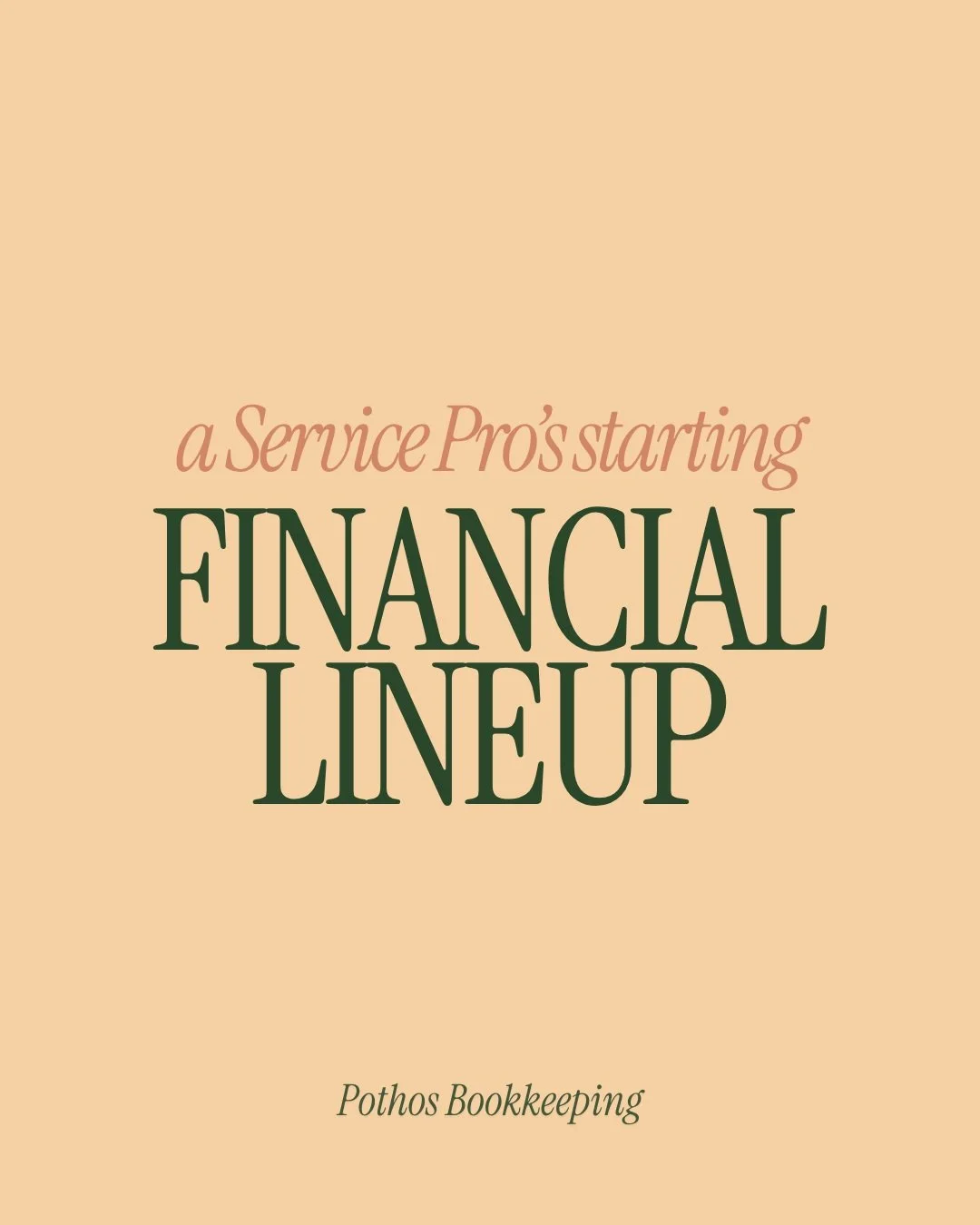 I'm not saying a service based business needs to add all these people to your roster on day 1... but knowing who to call when ~things~ hit the fan doesn't hurt!

I'll happily handle the bookkeeping side of things and point you in the direction of my 