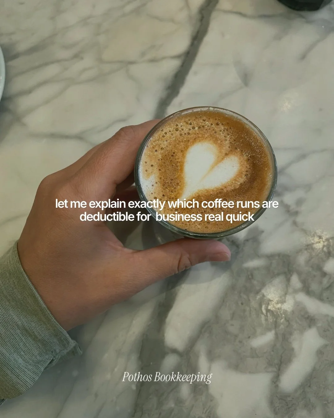 I know it's tempting to think the IRS isn't gonna care about your $7 PSL... but business owners need to know the ~legit~ way to deduct your coffee. ☕