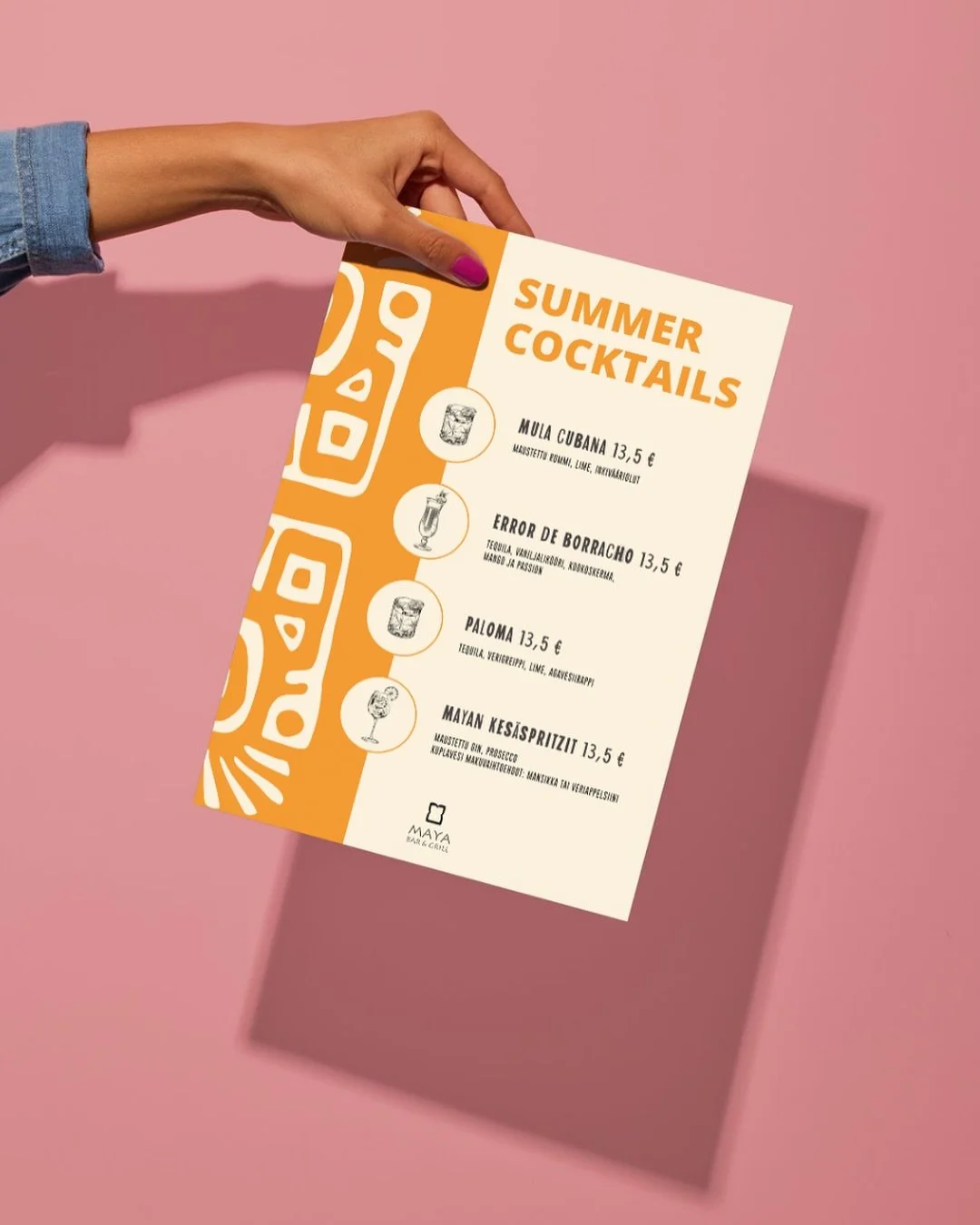 🍸 COCKTAIL MENUT // visuaalisuus myy

Olen saanut suunnitella useammalle ravintolalle drinkkilistoja ja t&auml;m&auml; on kyll&auml; yksi mun lempparijutuista! 🍹✨

Usein lis&auml;&auml;n mukaan pienet mallinnukset laseista, joissa juoma tarjoillaan