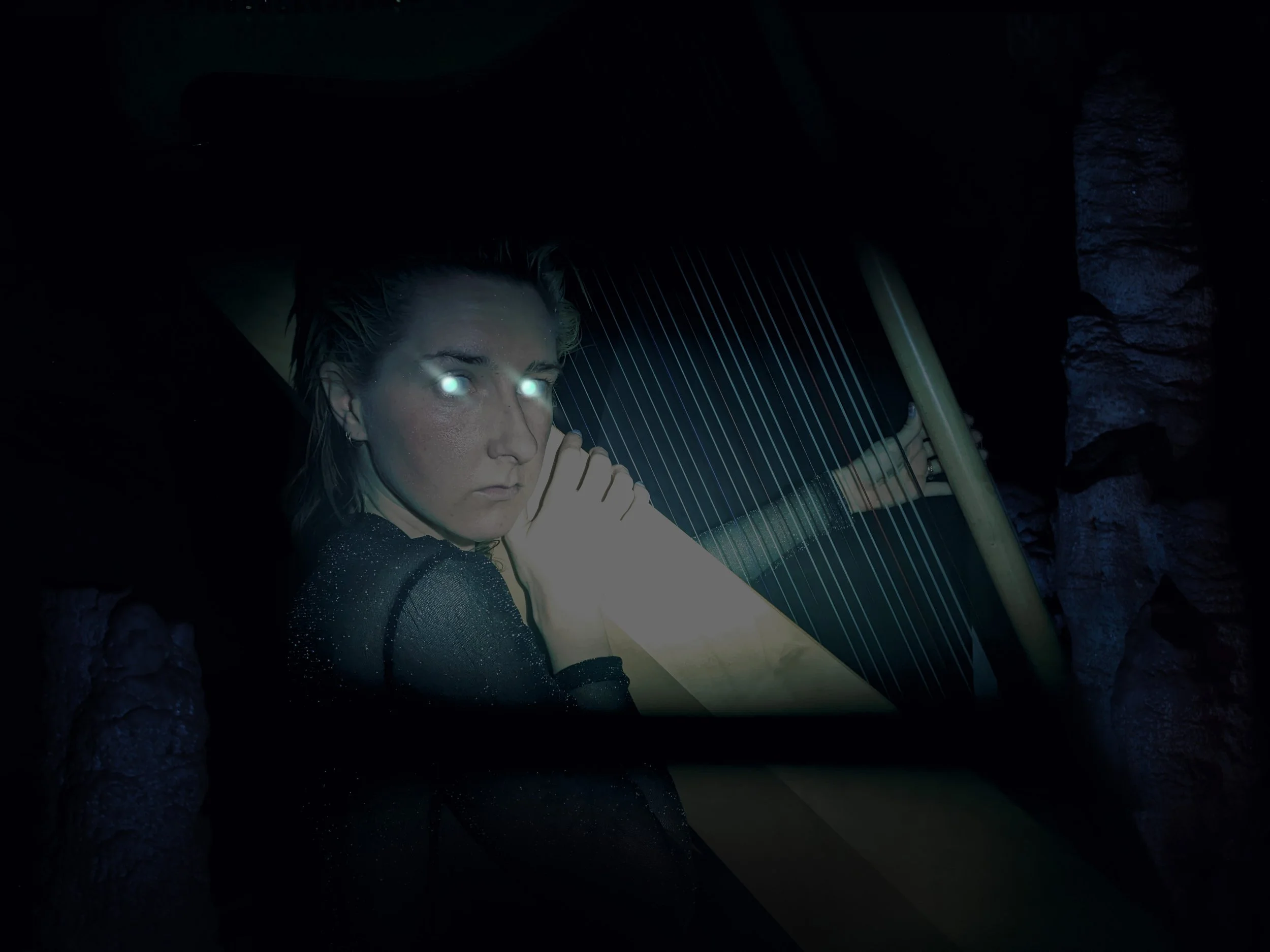 Promotional cave photo for my upcoming album "Tapetum Lucidum"