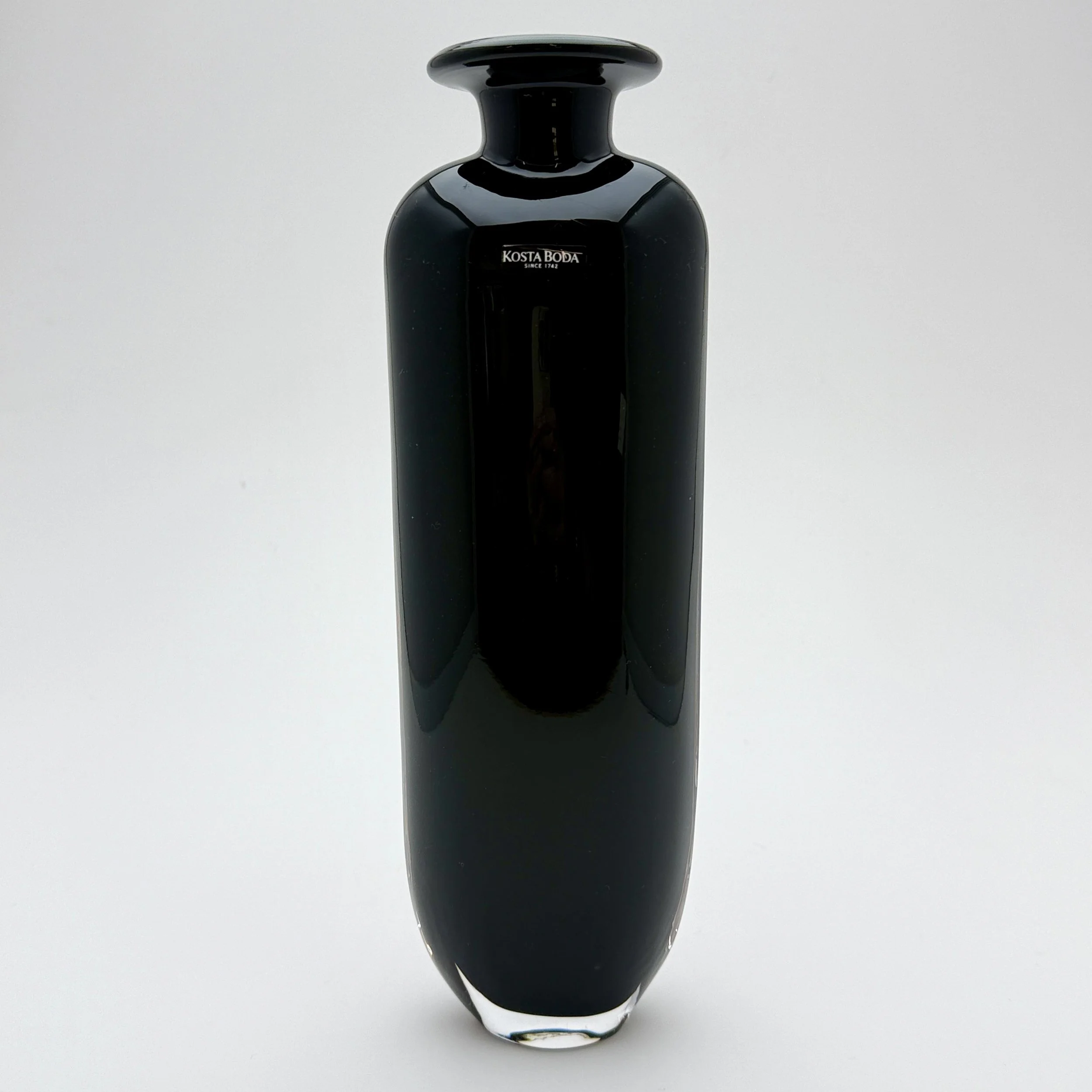 Kjell Engman for Kosta Boda Swing Vase, Amethyst Glass, Signed 48890, 26.5 cm