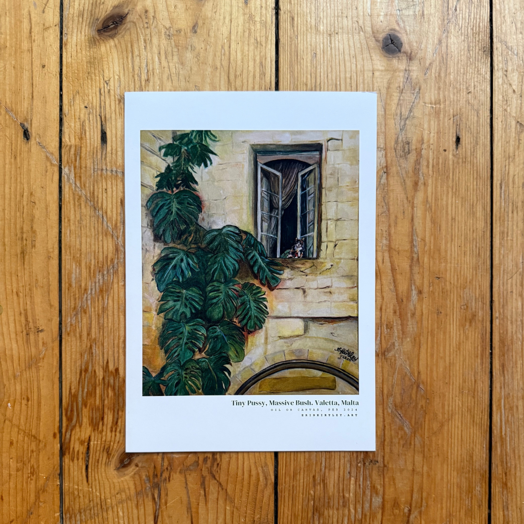 A5 Art Card | Tiny Pussy Massive Bush by Erin Kirtley