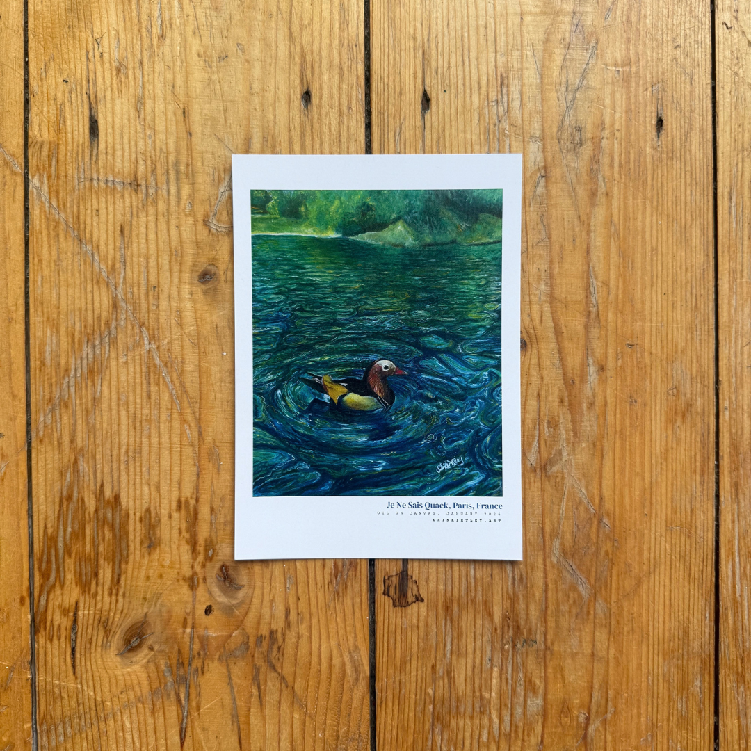 A6 Postcard | Je Ne Sais Quack by Erin Kirtley