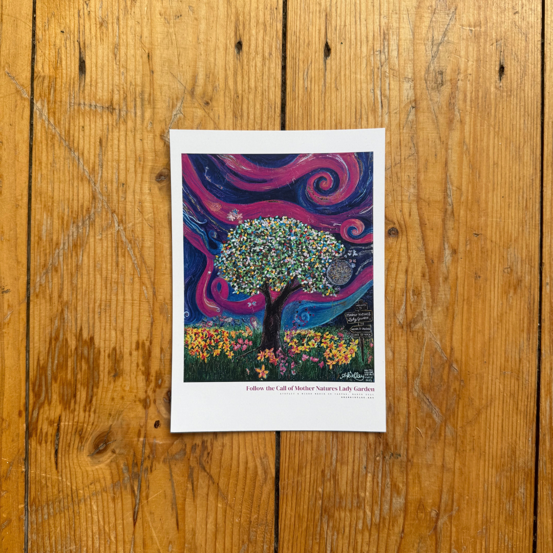 A6 Postcard | Mother Nature’s Lady Garden by Erin Kirtley