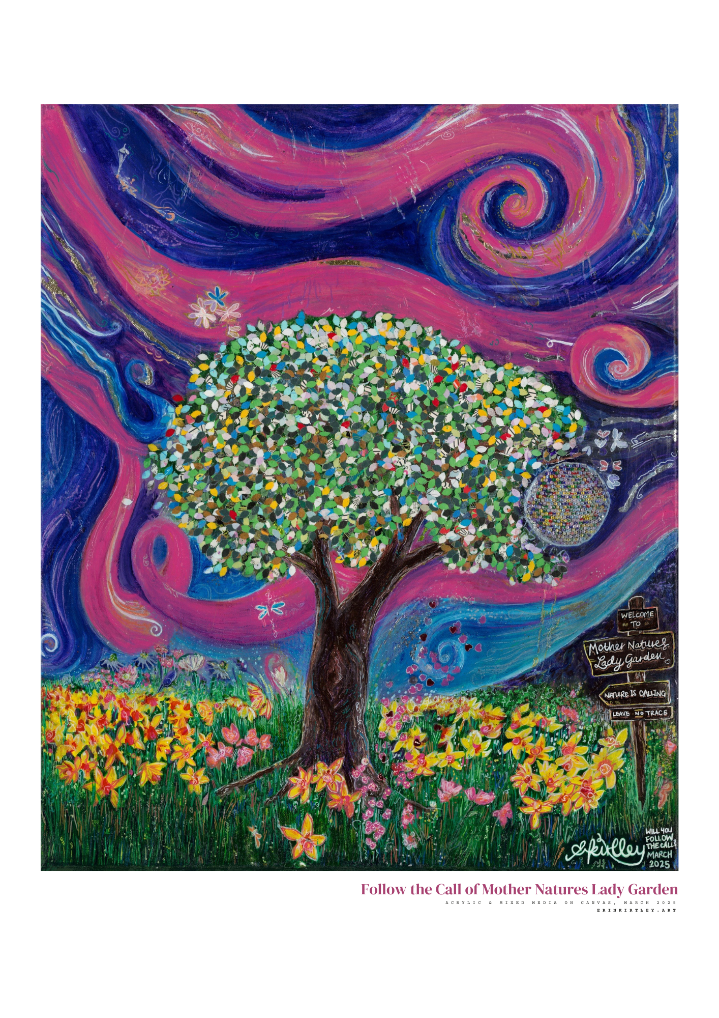 A3 Art Print | Follow the Call of Mother Nature’s Lady Garden by Erin Kirtley