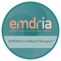 EMDRIA Certified Therapist badge displayed on Cornelia Scott’s website.