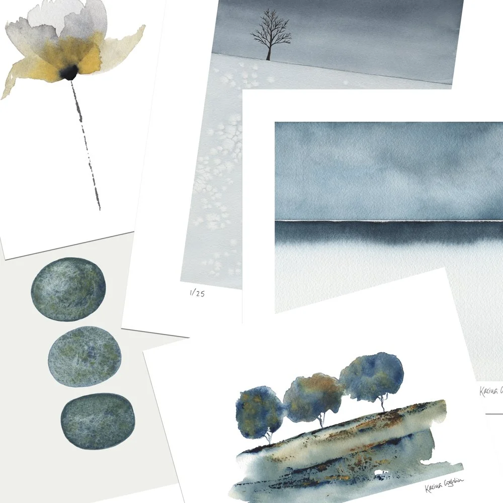 Fine art giclee prints | minimalistic, gentle landscape paintings ...