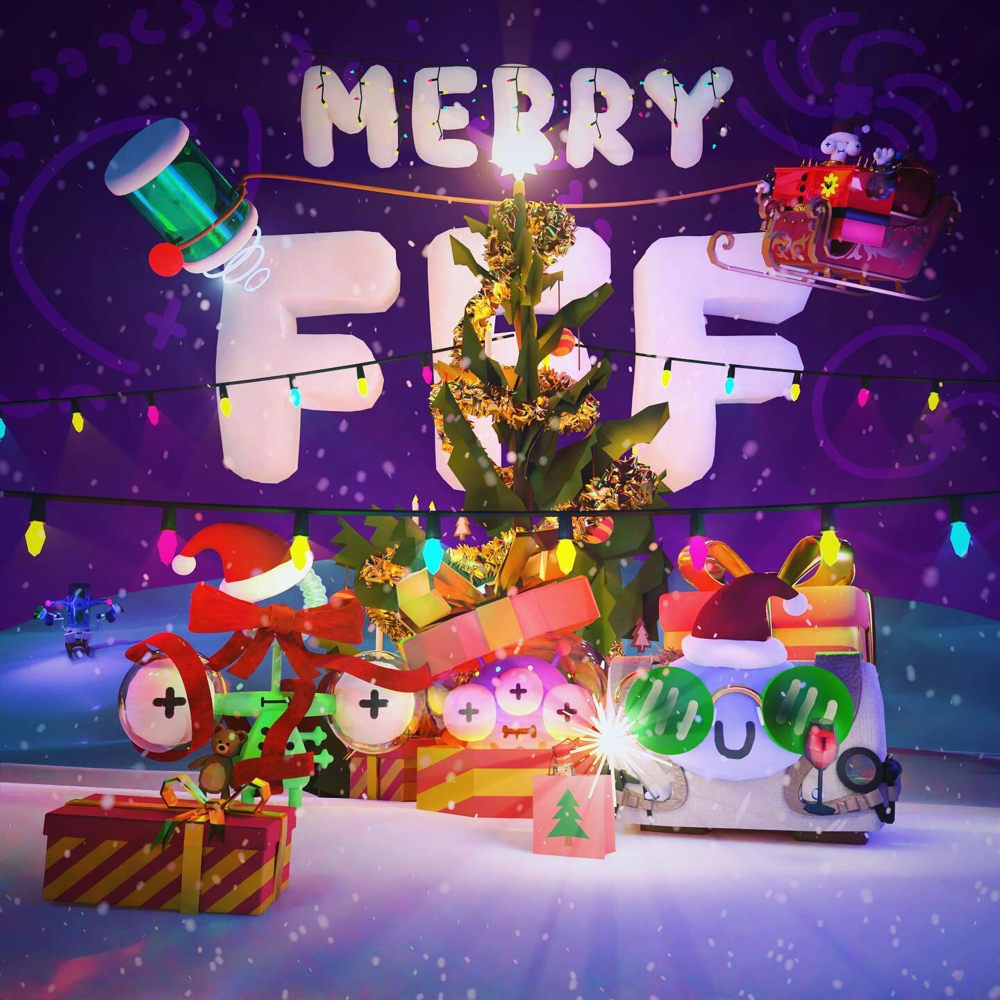 Merry FFF Christmas and Happy FFF New Year from the FFF team 🎄

#fffthegame #indiegamedev #polyperfect #lol #idle #illustration #blender3D #unity3D