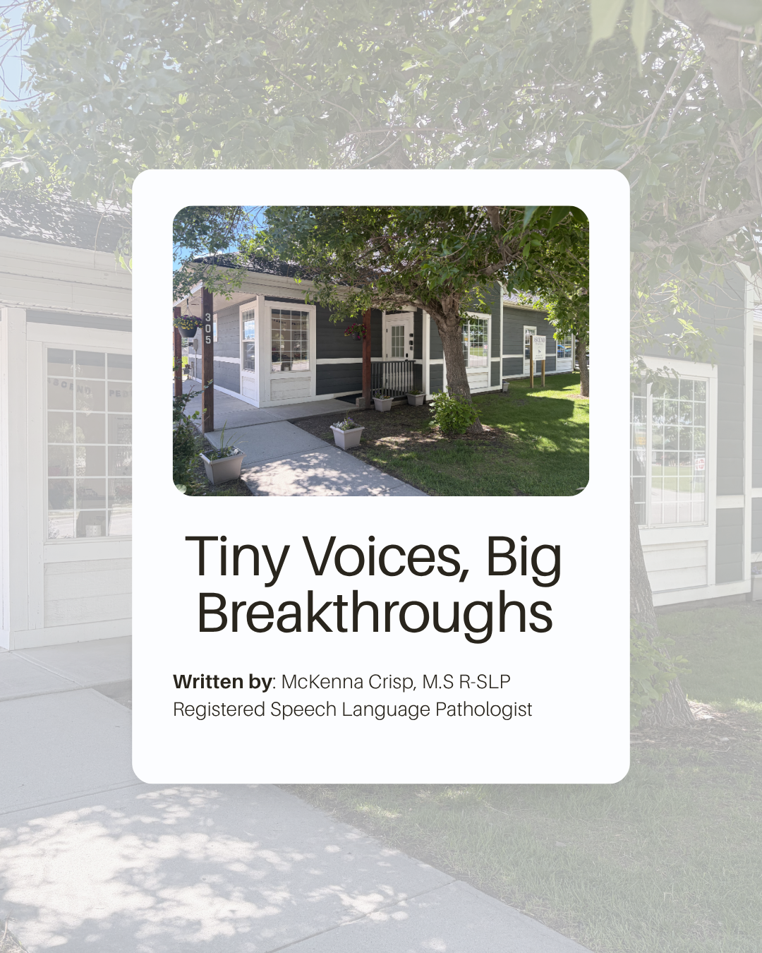 Tiny Voices, Big Breakthroughs: How Speech Therapy Helps Late-Talking Toddlers in Cochrane