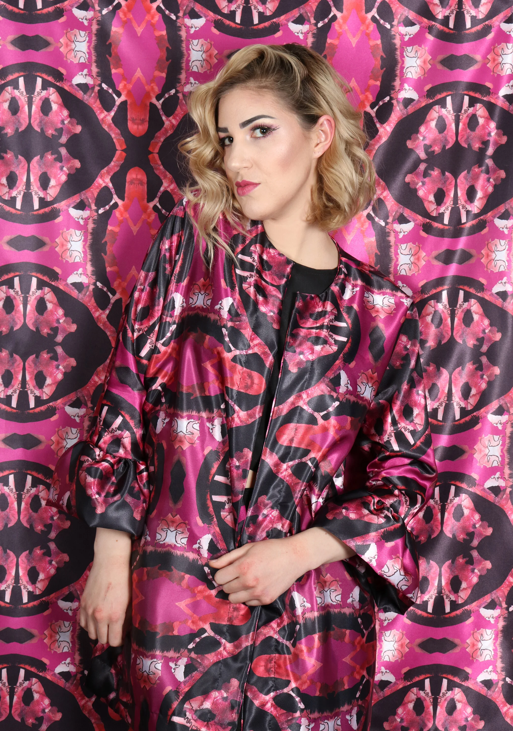 Heart Science by Nicole Melnicky, 12 x 20", Digital Print on Polyester Satin, 2018. 