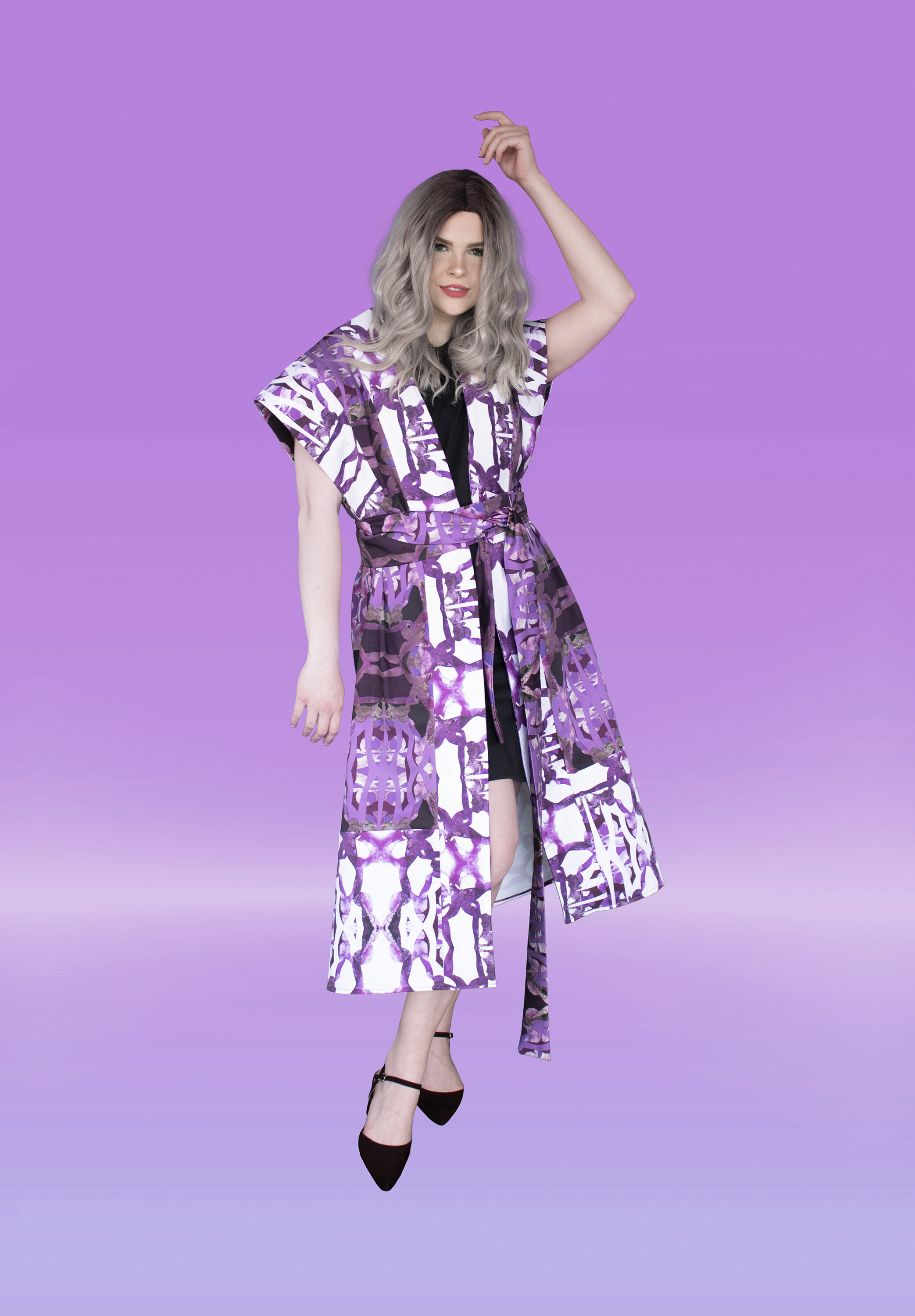 Blame It On Me by Nicole Melnicky, 12 X 20", Garment Constructed from a Digital Print on Cotton Sateen, 2021.