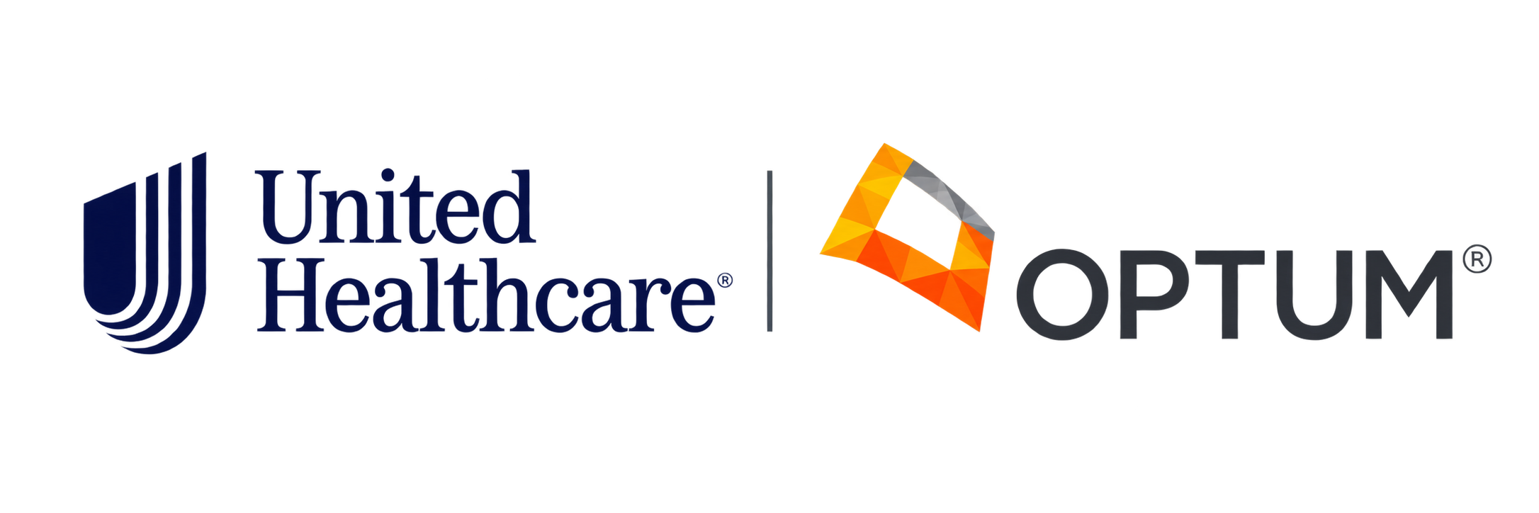 United Healthcare and Optum logo with a colorful, faceted diamond shape.