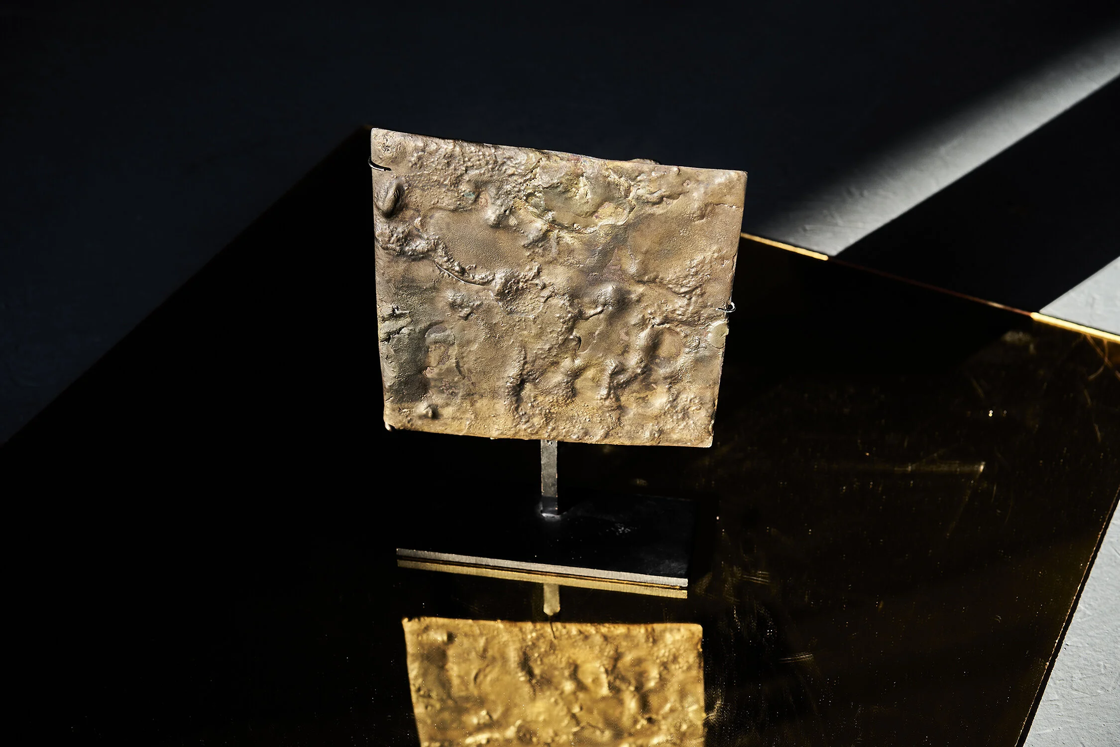 Harry Bertoia Sculpture Single Plane with Base