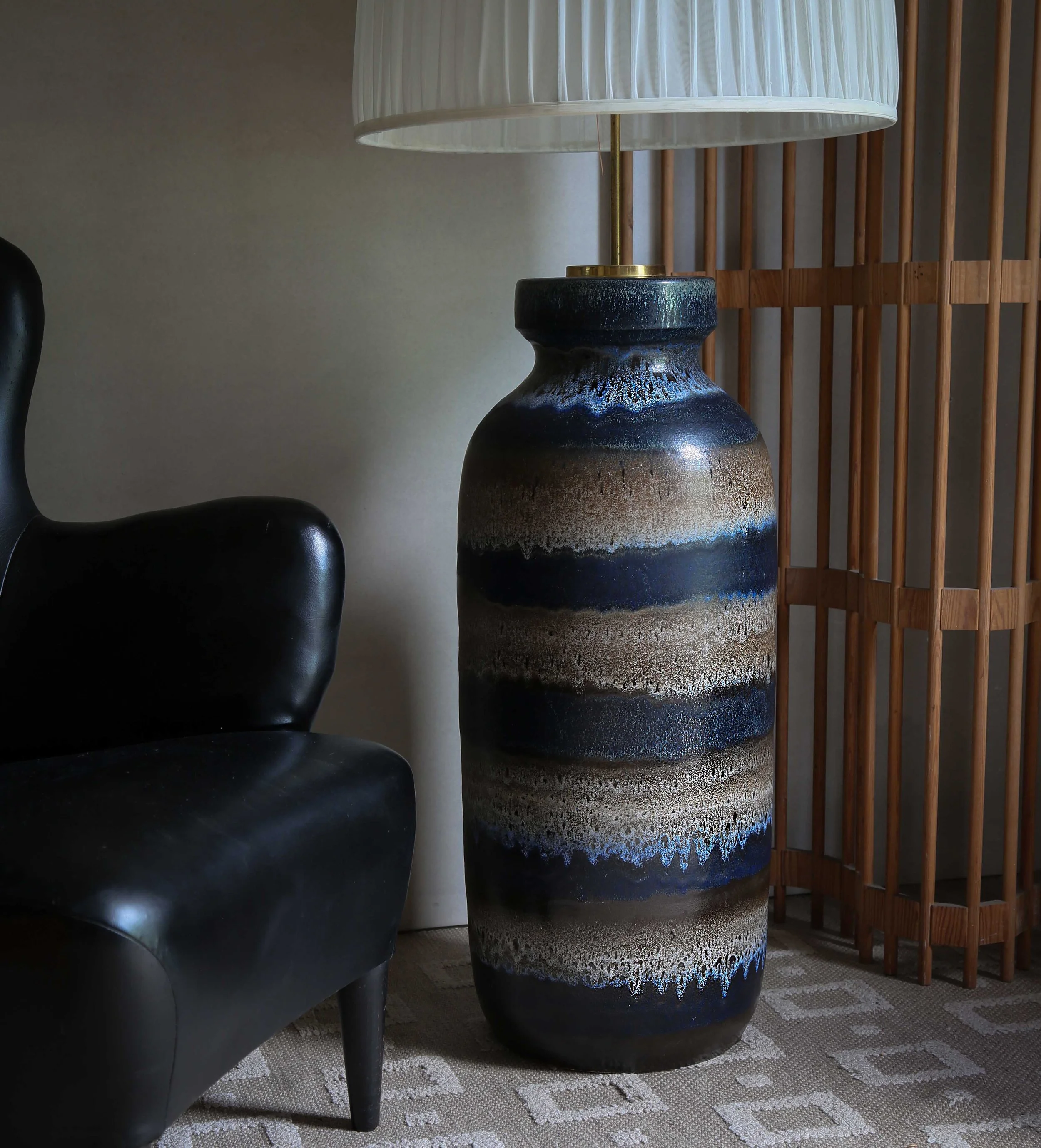 Carl Harry Stålhane Ceramic Lamp Large Form circa 1970s