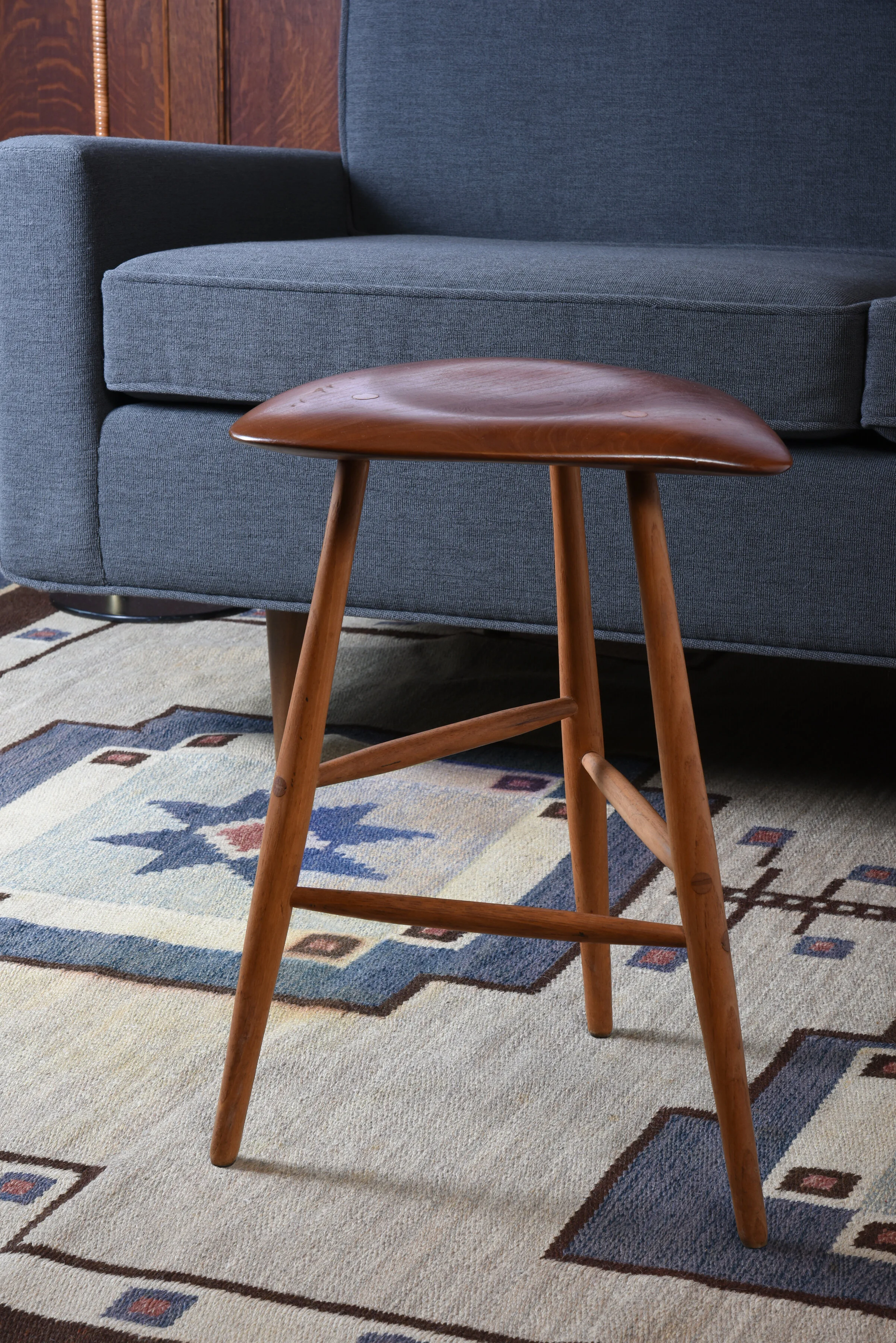 Wharton Esherick Stool in Cherry Wood circa 1965
