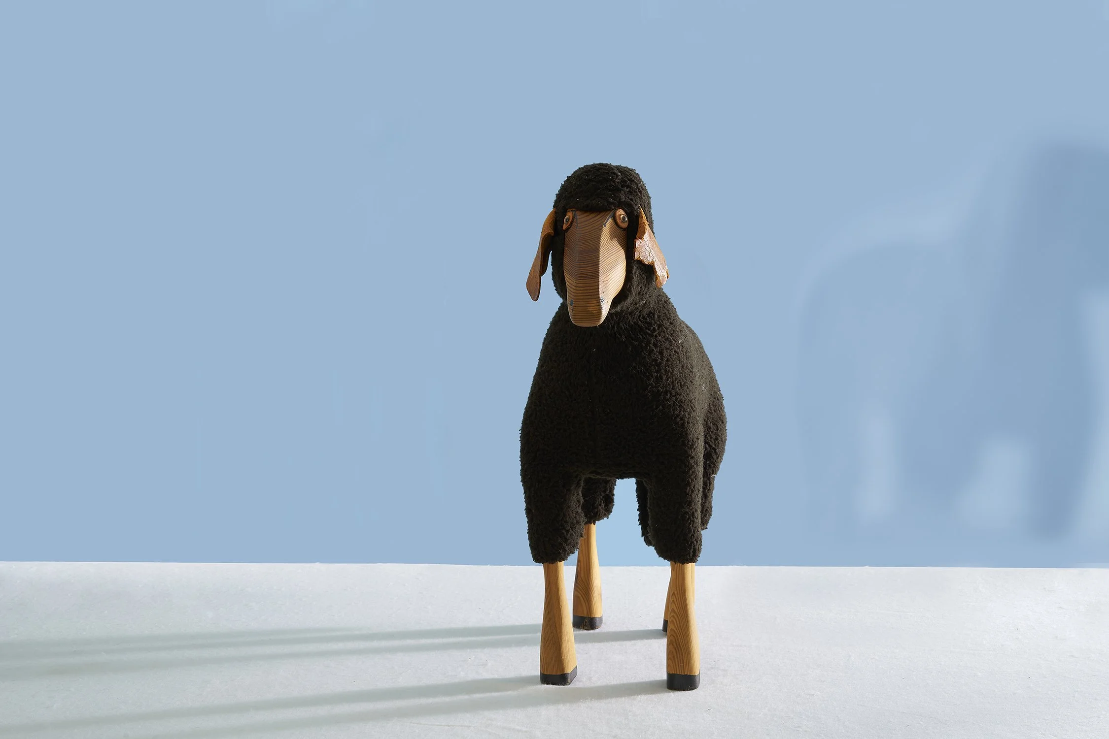 Hanns Peter Krafft for Meier Sheep in Black with Original Leather circa 1960s