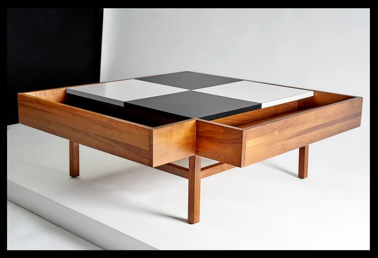 John Keal for Brown Saltman Coffee Table with Interior Storage circa 1950s