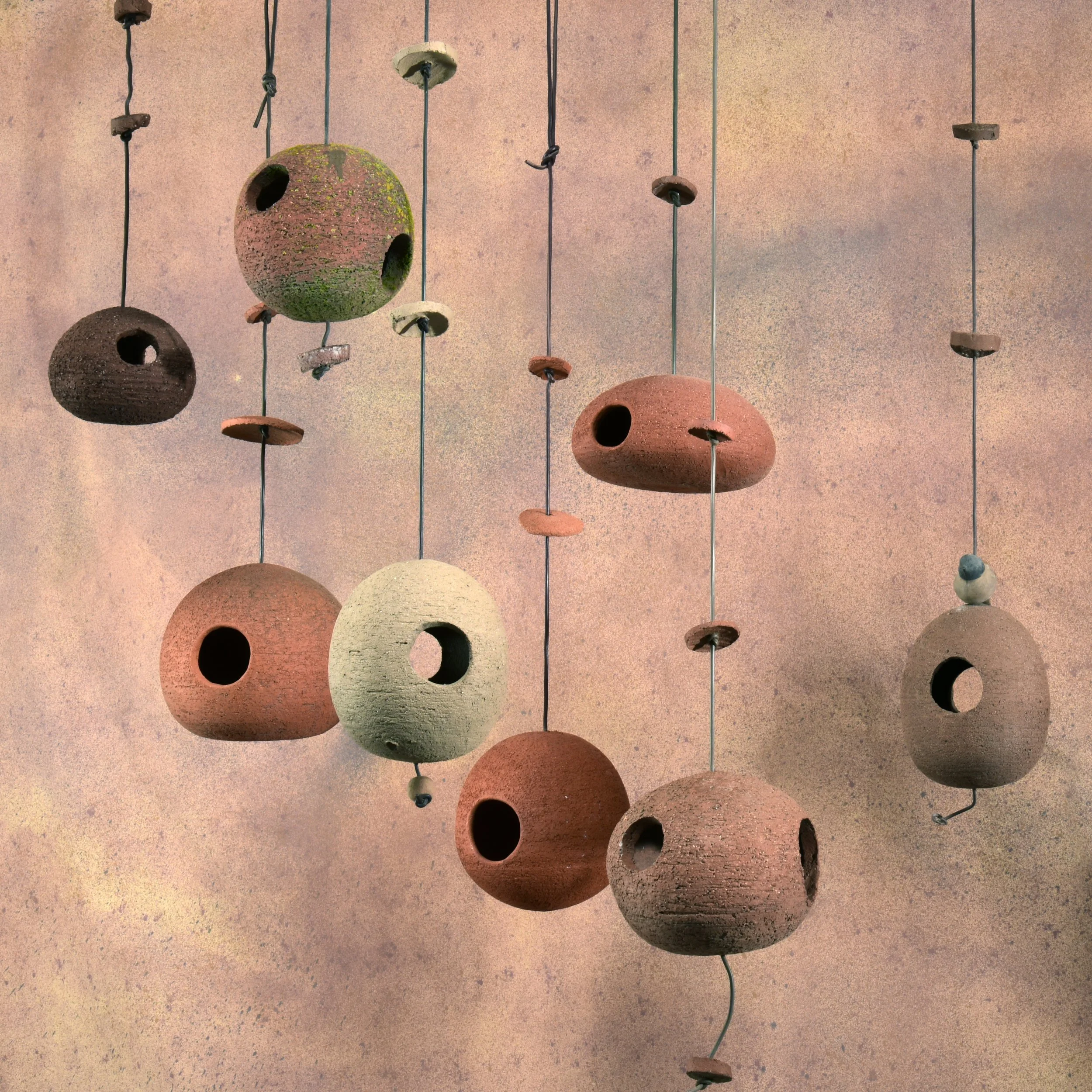 Stan Bitters Birdhouse For Hans Sumpf Company with Ceramic Bird Detail