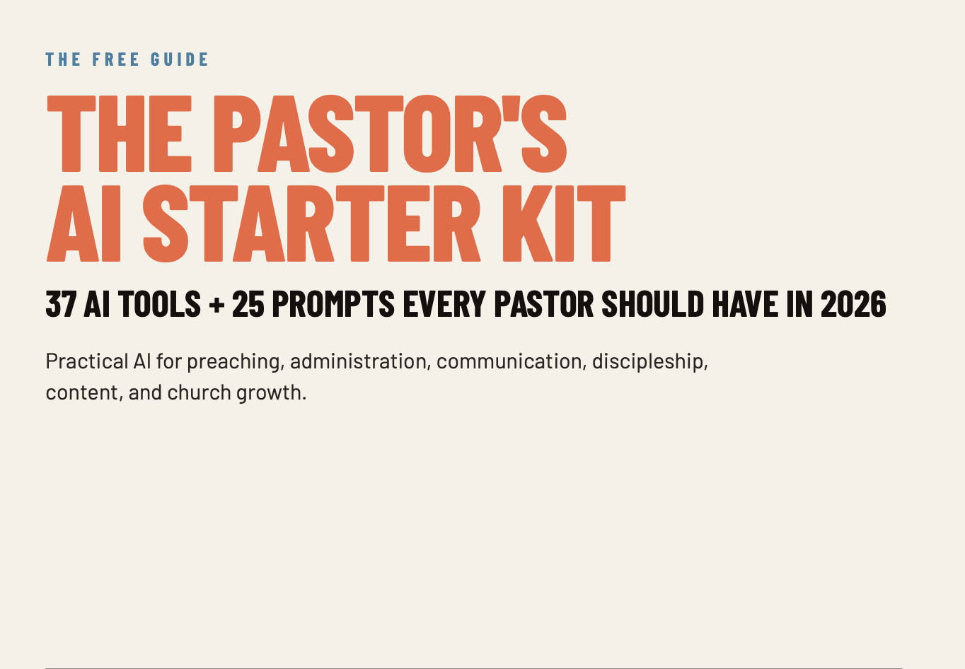 The Pastor's AI Starter Kit
