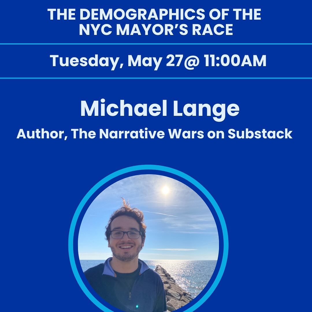 We are back to action after long holiday weekend. Come join us Tuesday morning for Postcarding and conversation beginning at 9:30am. 

&bull;11 AM: We welcome Michael Lange, Author, The Narrative Wars on Substack @michaellangenyc 

Michael Lange is a