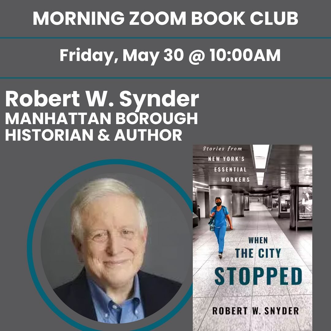 Friday morning tune in for two speakers!

Hop on beginning at 9:30am ET to write postcards, talk about the news. 

&bull;10AM: Our Morning Zoom Book Club welcomes Historian &amp; Author, Robert W. Snyder

&bull;11AM: NYC Public Advocate, Jumaane D. W