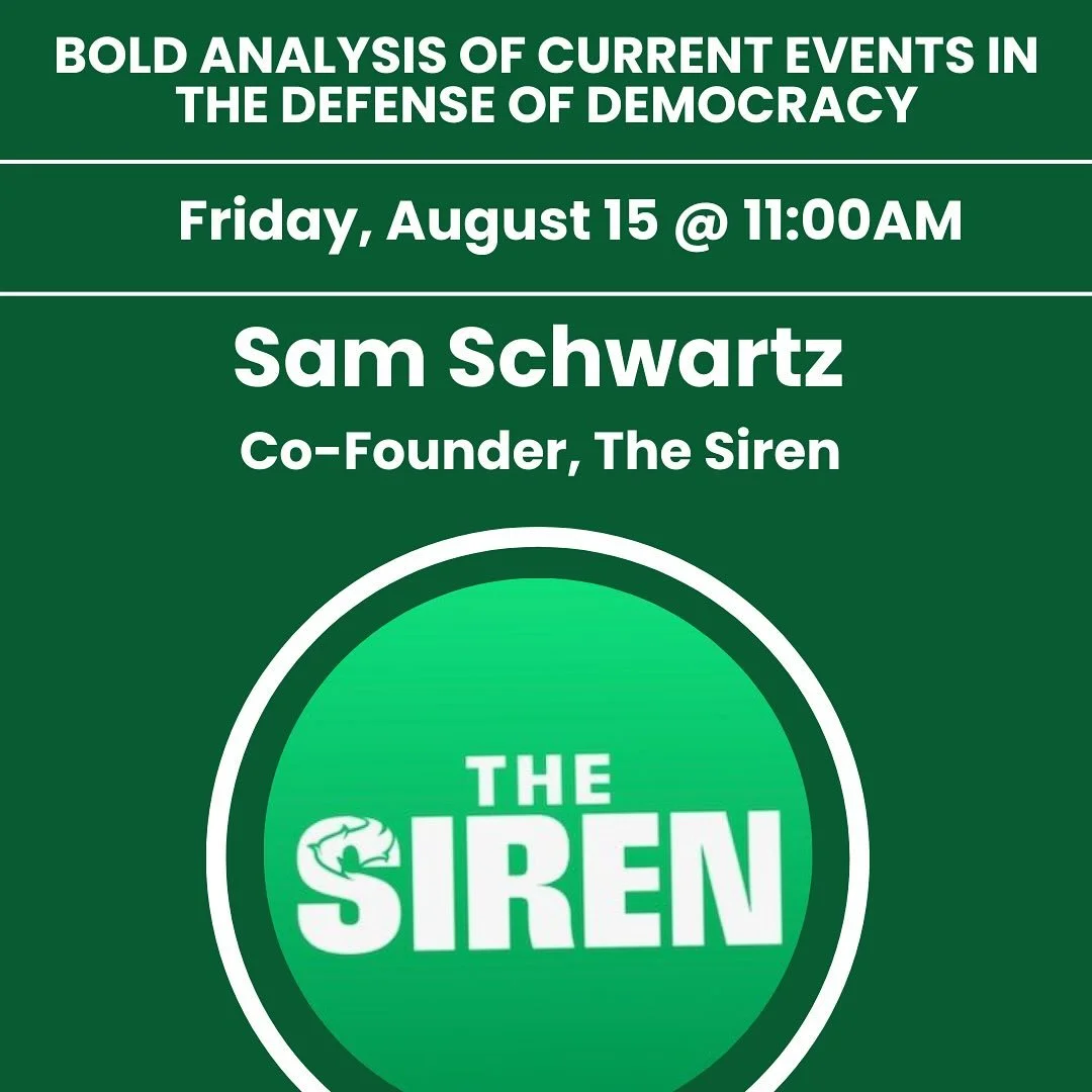ADDED: NEW GUEST 

Have you been wondering post-election why Donald Trump and MAGA Republicans won? The answer lies in social media. 

&bull;11AM: Join the conversation with Sam Schwartz, Co-Founder, The Siren, about the importance of increasing Demo