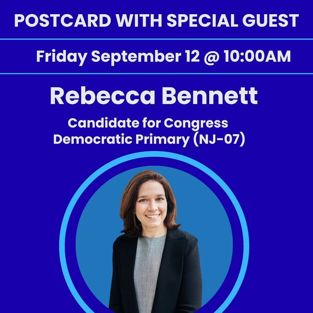 Friday Focus: NJ and VA. Join the conversation with two inspiring candidates! 

&bull;10AM: &ndash; Rebecca Bennett, Candidate for Congress&nbsp; Democratic Primary (NJ-07) @rebeccafornj07 

&bull;11AM:  Kathy Tran, Reelection to VA House of Delegate