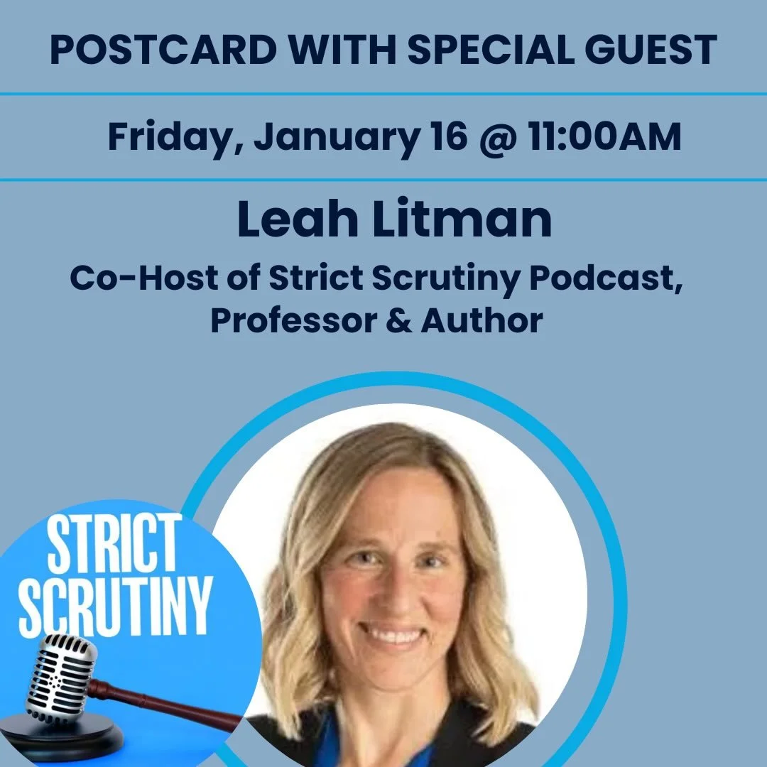 Friday morning: two guests!

&bull;10AM: Mike Pruitt
Dem Primary Candidate for
Congress (VA-05)

&bull;11AM: Leah Litman, Co-Host, &ldquo;Strict Scrutiny&rdquo; Podcast, Professor &amp; Author @profleahlitman @strictscrutinypodcast 

Leah Litman is a