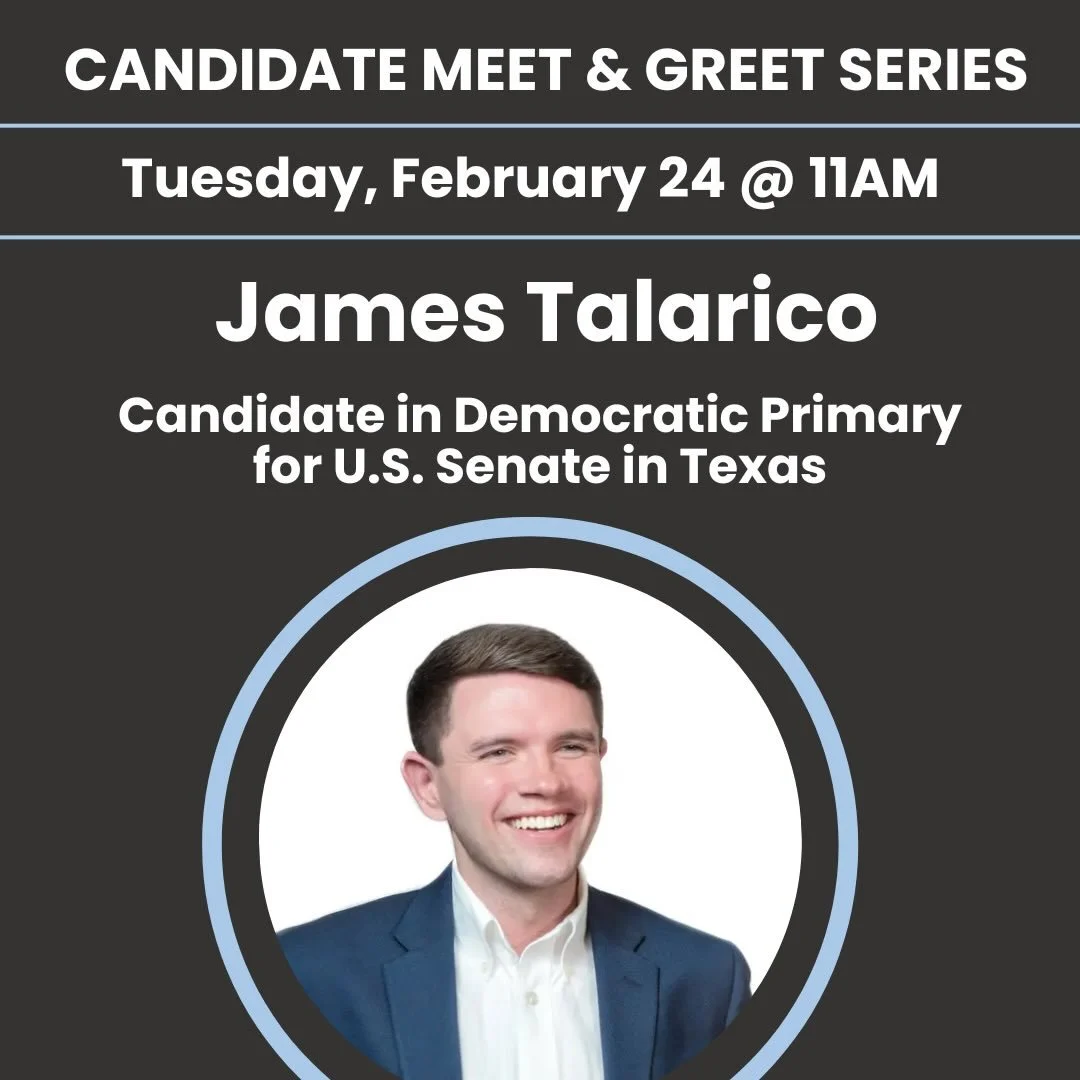 📣Don&rsquo;t miss this conversation with James Talarico, Candidate for Democratic Primary for US Senate in Texas this Tuesday morning at 11am ahead of the March 3rd TX Primary Election Day! @jamestalarico 

James Talarico is an eighth-generation Tex